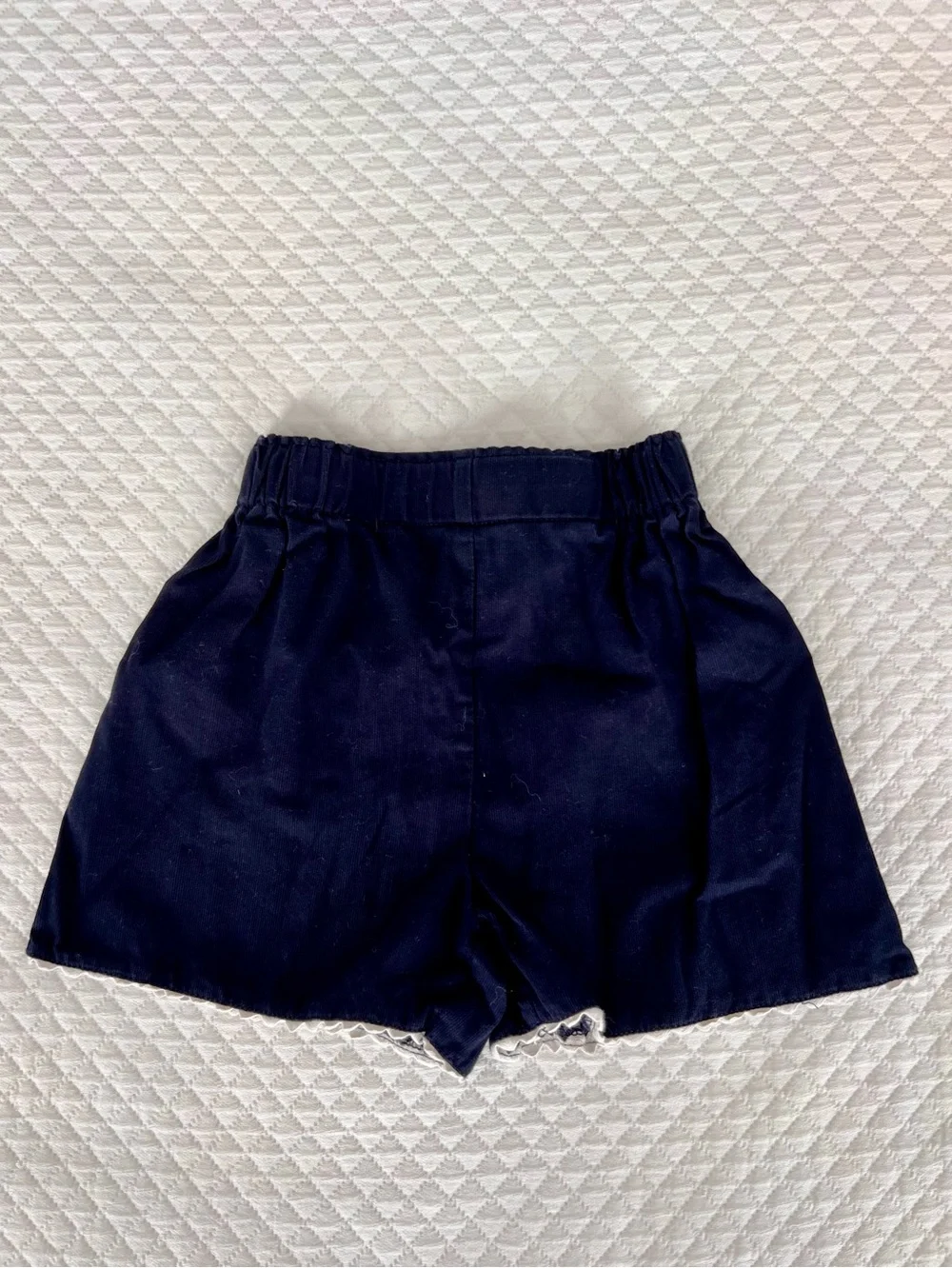 Bella Bliss navy shorts with white rick rack